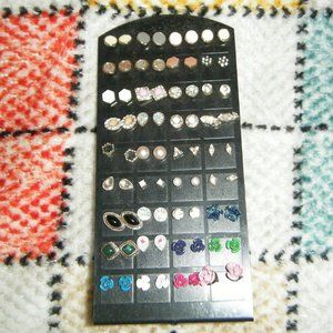 Lot of 36 Pairs Pierced Earrings